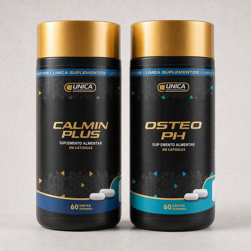 Kit Saúde Óssea Osteo PH + Calmin Plus | Única Suplementos